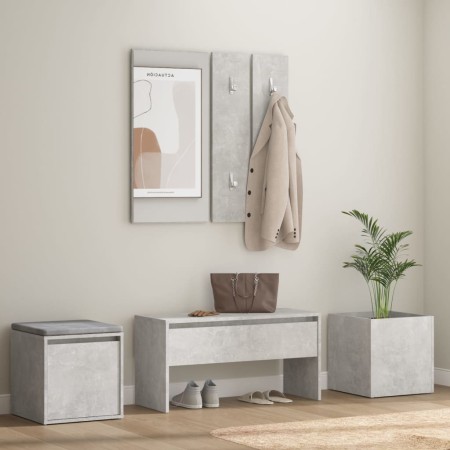 Beton grau Sperrholz Eingangshalle Möbel-Set von vidaXL, Kleiderschränke - Ref: Foro24-3082066, Preis: 127,18 €, Rabatt: %