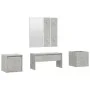 Beton grau Sperrholz Eingangshalle Möbel-Set von vidaXL, Kleiderschränke - Ref: Foro24-3082066, Preis: 124,70 €, Rabatt: %