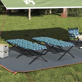 Camas de Sol Plegables 2 pcs con Bolsa de Transporte Patrón de Hojas Tela Oxford 600D by , Cots - Ref: Foro24-42003197, Price...