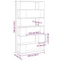 Raumteilerregal in der Farbe Sonoma-Eiche, 100 x 24 x 188 cm von vidaXL, Bücherregale und Regale - Ref: Foro24-3082074, Preis...