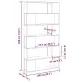 Raumteilerregal in der Farbe Sonoma-Eiche, 100 x 24 x 188 cm von vidaXL, Bücherregale und Regale - Ref: Foro24-3082074, Preis...