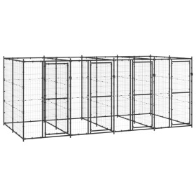 Steel outdoor kennel 9.68 m² by vidaXL, Dog kennels and fences - Ref: Foro24-3082262, Price: 598,31 €, Discount: %