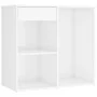 Schminktisch mit LED und glänzend weißem Sperrholzschrank von vidaXL, Schlafzimmerkommoden - Ref: Foro24-3082023, Preis: 150,...