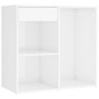 Schminktisch mit LED und glänzend weißem Sperrholzschrank von vidaXL, Schlafzimmerkommoden - Ref: Foro24-3082023, Preis: 151,...