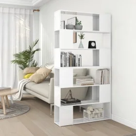 Glänzend weißes Raumteilerregal 100x24x188 cm von vidaXL, Bücherregale und Regale - Ref: Foro24-3082077, Preis: 145,21 €, Rab...