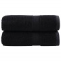 Toallas de invitados SOLUND 2 uds negro 30x50 cm 600 gsm by , Towels - Ref: Foro24-137422, Price: 13,84 €, Discount: %