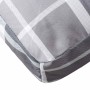 Cojines para sofá de palets 3 unidades tela a cuadros gris | Foro24.es | Tu tienda online para hogar, jardín y más Foro24.es