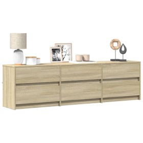 Mueble de TV LED madera de ingeniería roble Sonoma 180x34x50 cm by , TV Furniture - Ref: Foro24-3307928, Price: 163,56 €, Dis...