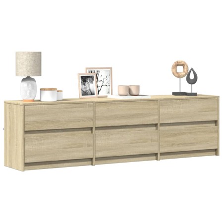 Mueble de TV LED madera de ingeniería roble Sonoma 180x34x50 cm by , TV Furniture - Ref: Foro24-3307928, Price: 163,56 €, Dis...