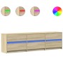 Mueble de TV LED madera de ingeniería roble Sonoma 180x34x50 cm by , TV Furniture - Ref: Foro24-3307928, Price: 163,56 €, Dis...