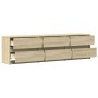 Mueble de TV LED madera de ingeniería roble Sonoma 180x34x50 cm de , Muebles TV - Ref: Foro24-3307928, Precio: 165,01 €