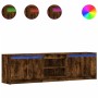 Mueble de TV LED madera ingeniería roble ahumado 180x34x50 cm de , Muebles TV - Ref: Foro24-3307916, Precio: 177,51 €, Descue...
