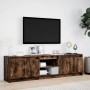 Mueble de TV LED madera ingeniería roble ahumado 180x34x50 cm de , Muebles TV - Ref: Foro24-3307916, Precio: 186,03 €