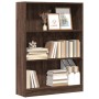 Estantería de madera de ingeniería marrón roble 80x24x109 cm de , Librerías y estanterías - Ref: Foro24-857841, Precio: 66,03 €