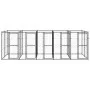 Perrera de exterior de acero 12,1 m² de vidaXL, Casetas y cercados para perros - Ref: Foro24-3082263, Precio: 763,98 €, Descu...