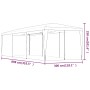 Carpa para fiestas con 8 paredes de malla HDPE azul 3x9 m by , Tents and gazebos - Ref: Foro24-319242, Price: 145,14 €, Disco...