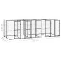 Steel outdoor kennel 12.1 m² by vidaXL, Dog kennels and fences - Ref: Foro24-3082263, Price: 764,70 €, Discount: %