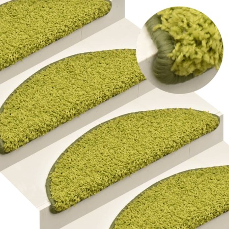 Alfombras de peldaños de escalera 15 uds verde 65x21x4 cm by , Stair mats - Ref: Foro24-322383, Price: 85,64 €, Discount: %