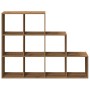 Librería divisora 3 niveles roble artisan 137,5x29x103,5 cm de , Librerías y estanterías - Ref: Foro24-857984, Precio: 96,41 ...