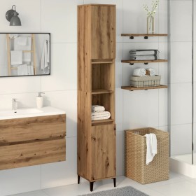 Armario de baño madera contrachapada roble artisan 30x30x190 cm von , Badezimmerwaschtische - Ref: Foro24-857106, Preis: 111,...