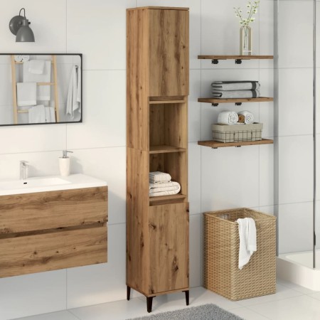 Armario de baño madera contrachapada roble artisan 30x30x190 cm by , bathroom vanities - Ref: Foro24-857106, Price: 111,32 €,...