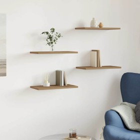 Estantes pared 4 ud madera ingeniería roble artisan 40x20x1,5cm