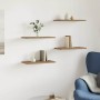 Estantes pared 4 ud madera ingeniería roble artisan 40x20x1,5cm