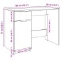 Escritorio de madera de ingeniería roble artisan 100x50x75 cm by , Desks - Ref: Foro24-856996, Price: 107,41 €, Discount: %