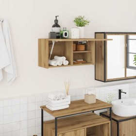 Mueble de pared baño madera ingeniería roble artisan 60x25x30cm de , Tocadores de baño - Ref: Foro24-860066, Precio: 44,98 €,...