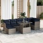 Set sofás jardín y cojines 7 pzas ratán sintético acacia gris von , Gartensets - Ref: Foro24-3326202, Preis: 629,91 €, Rabatt: %