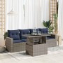 Set sofás jardín y cojines 5 pzas ratán sintético acacia gris by , Garden sets - Ref: Foro24-3326242, Price: 399,75 €, Discou...