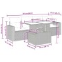 Set sofás jardín y cojines 5 pzas ratán sintético acacia gris by , Garden sets - Ref: Foro24-3326242, Price: 399,75 €, Discou...