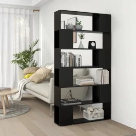 Black space divider shelf 100x24x188 cm by vidaXL, Bookcases and shelves - Ref: Foro24-3082072, Price: 108,85 €, Discount: %