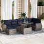 Set sofás jardín y cojines 8 pzas ratán sintético acacia gris by , Garden sets - Ref: Foro24-3326682, Price: 645,33 €, Discou...