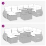 Set sofás jardín y cojines 8 pzas ratán sintético acacia gris by , Garden sets - Ref: Foro24-3326682, Price: 645,33 €, Discou...