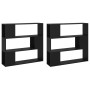Black space divider shelf 100x24x188 cm by vidaXL, Bookcases and shelves - Ref: Foro24-3082072, Price: 102,22 €, Discount: %