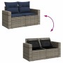 Set sofás jardín y cojines 7 pzas ratán sintético acacia negro by , Garden sets - Ref: Foro24-3328006, Price: 537,42 €, Disco...