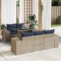 Set sofás jardín y cojines 6 pzas ratán sintético acacia gris by , Garden sets - Ref: Foro24-3326732, Price: 547,34 €, Discou...