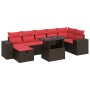 Set sofás jardín y cojines 8 pzas ratán sintético acacia negro by , Garden sets - Ref: Foro24-3327954, Price: 630,08 €, Disco...