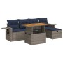 Set sofás jardín y cojines 6 pzas ratán sintético acacia gris by , Garden sets - Ref: Foro24-3328027, Price: 450,54 €, Discou...