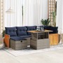 Set sofás jardín y cojines 7 pzas ratán sintético acacia negro | Foro24.es | Tu tienda online para hogar, jardín y más Foro24.es