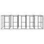 Perrera de exterior de acero con techo 12,1 m² de vidaXL, Casetas y cercados para perros - Ref: Foro24-3082252, Precio: 961,6...