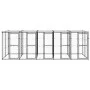 Perrera de exterior de acero con techo 12,1 m² by vidaXL, Dog kennels and fences - Ref: Foro24-3082252, Price: 945,54 €, Disc...