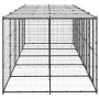 Perrera de exterior de acero con techo 12,1 m² by vidaXL, Dog kennels and fences - Ref: Foro24-3082252, Price: 945,54 €, Disc...