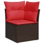 Set sofás jardín y cojines 7 pzas ratán sintético acacia negro by , Garden sets - Ref: Foro24-3327864, Price: 537,85 €, Disco...