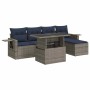 Set sofás jardín y cojines 6 pzas ratán sintético acacia negro von , Gartensets - Ref: Foro24-3326462, Preis: 461,12 €, Rabat...