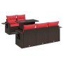 Set sofás jardín y cojines 6 pzas ratán sintético acacia gris by , Garden sets - Ref: Foro24-3326415, Price: 489,80 €, Discou...