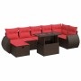 Set sofás jardín y cojines 8 pzas ratán sintético acacia negro by , Garden sets - Ref: Foro24-3327914, Price: 632,02 €, Disco...