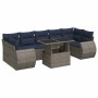 Set sofás jardín y cojines 8 pzas ratán sintético acacia gris | Foro24.es | Tu tienda online para hogar, jardín y más Foro24.es