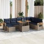 Set sofás jardín y cojines 10 pzas ratán sintético acacia gris von , Gartensets - Ref: Foro24-3327638, Preis: 683,76 €, Rabat...